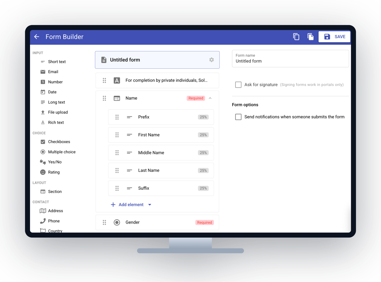 MyDocSafe Form Builder — building a secure client questionnaire