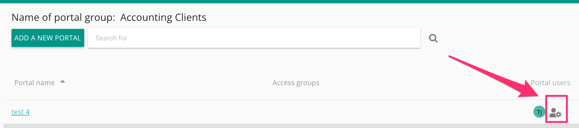 Einen Portalbenutzer von der Portallistenseite in MyDocSafe einladen